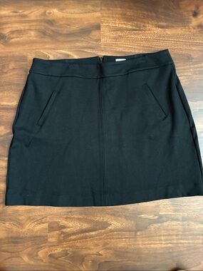 CAbi 3583 Black A line Mini Skirt with Front Welt Pockets